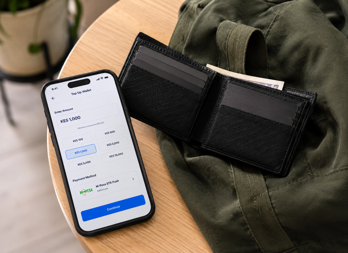 Top Up Wallet with M-Pesa